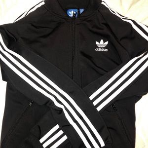 Black Adidas Zip Up Jacket